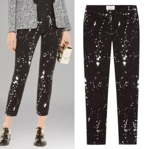 SANDRO Peinture Splatter Paint Jeans - Picture 1 of 10